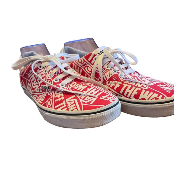 Vans 500714 Classic Old Skool Low Top Red Spell Logo Sneakers Men’s Sz 9.5 - Picture 2 of 13